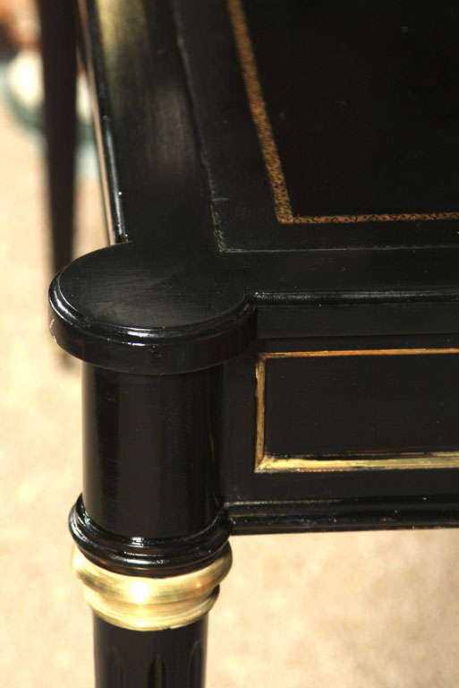 Maison Jansen Ebonized Cartonier  with Sconce In Excellent Condition In Stamford, CT