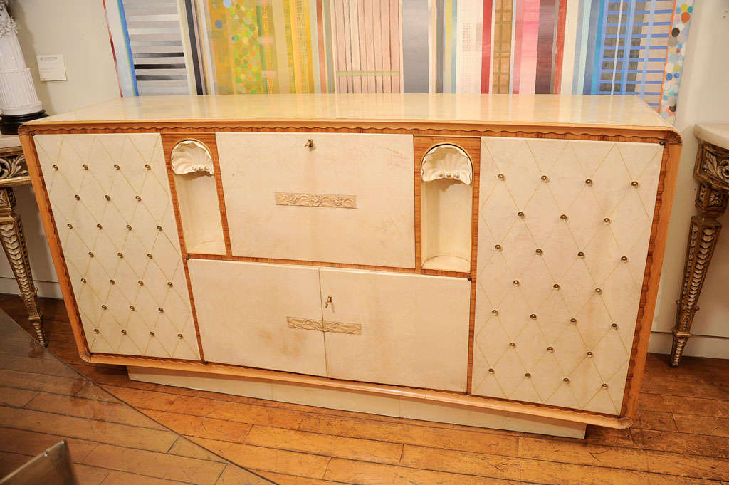 Parchment & Maple Sideboard signed Atelier Borsani