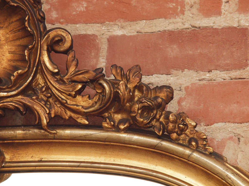 Monumental 19th Century French Gilded Mirror (6ft) 2