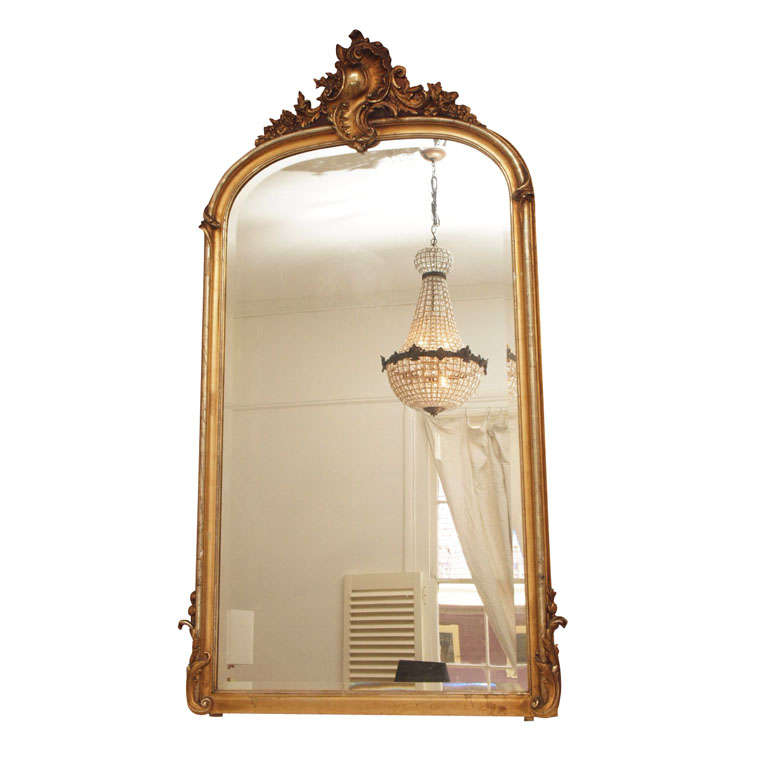 Monumental 19th Century French Gilded Mirror (6ft)