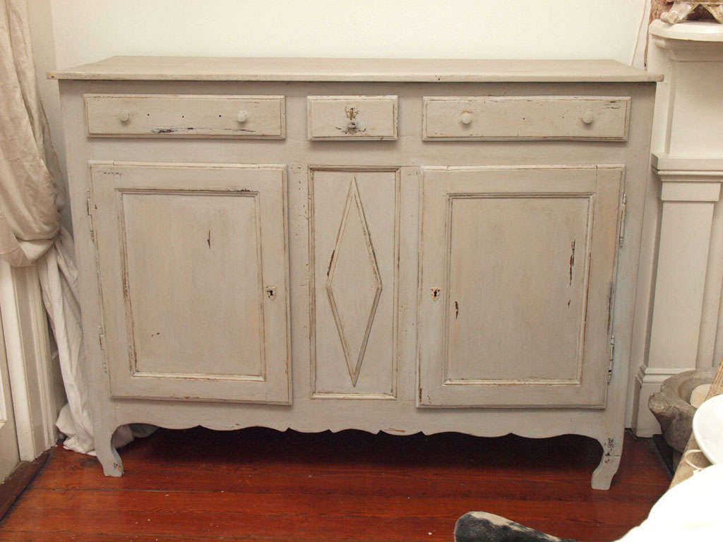 Swedish style pale grey painted buffet.