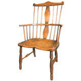 An English Windsor Chair in Elm, Circa 1790-1800