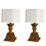 A Pair of French Architectural Lamps, Circa 1880