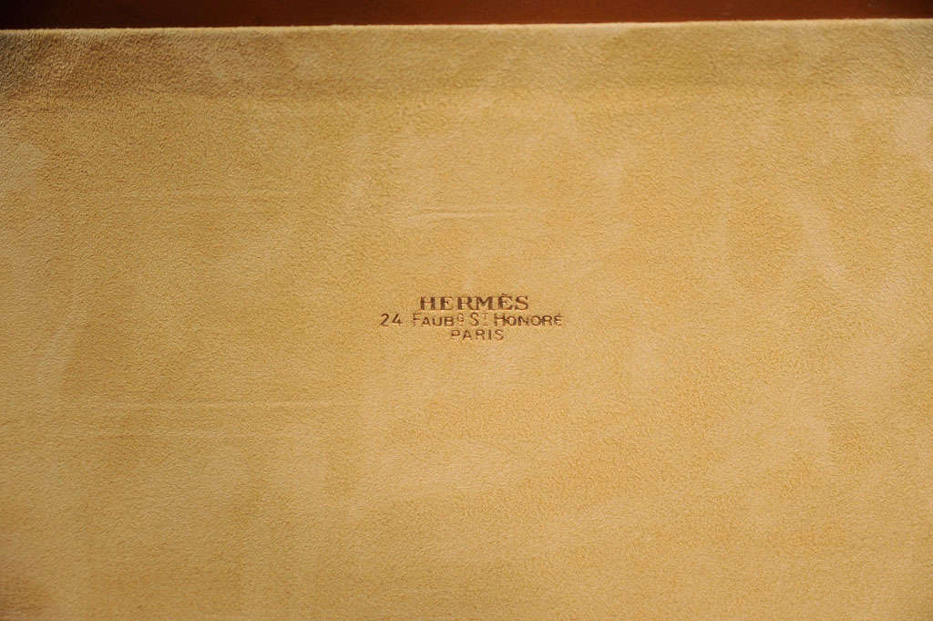 20th Century Rare Hermes Leather Trunk