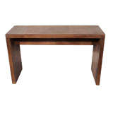 Springer Style Tobacco Brown Leather Clad Bench/Side Table