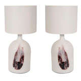 Pair of Large Holmegaard Lamps by Michael Bang