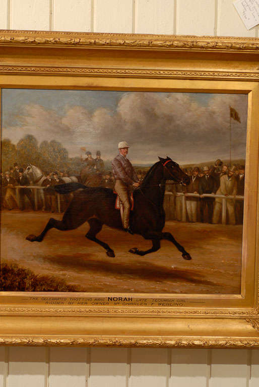 Canvas English Equestrian Oil Painting For Sale