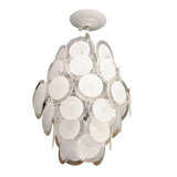 White Vistosi Disc Chandelier
