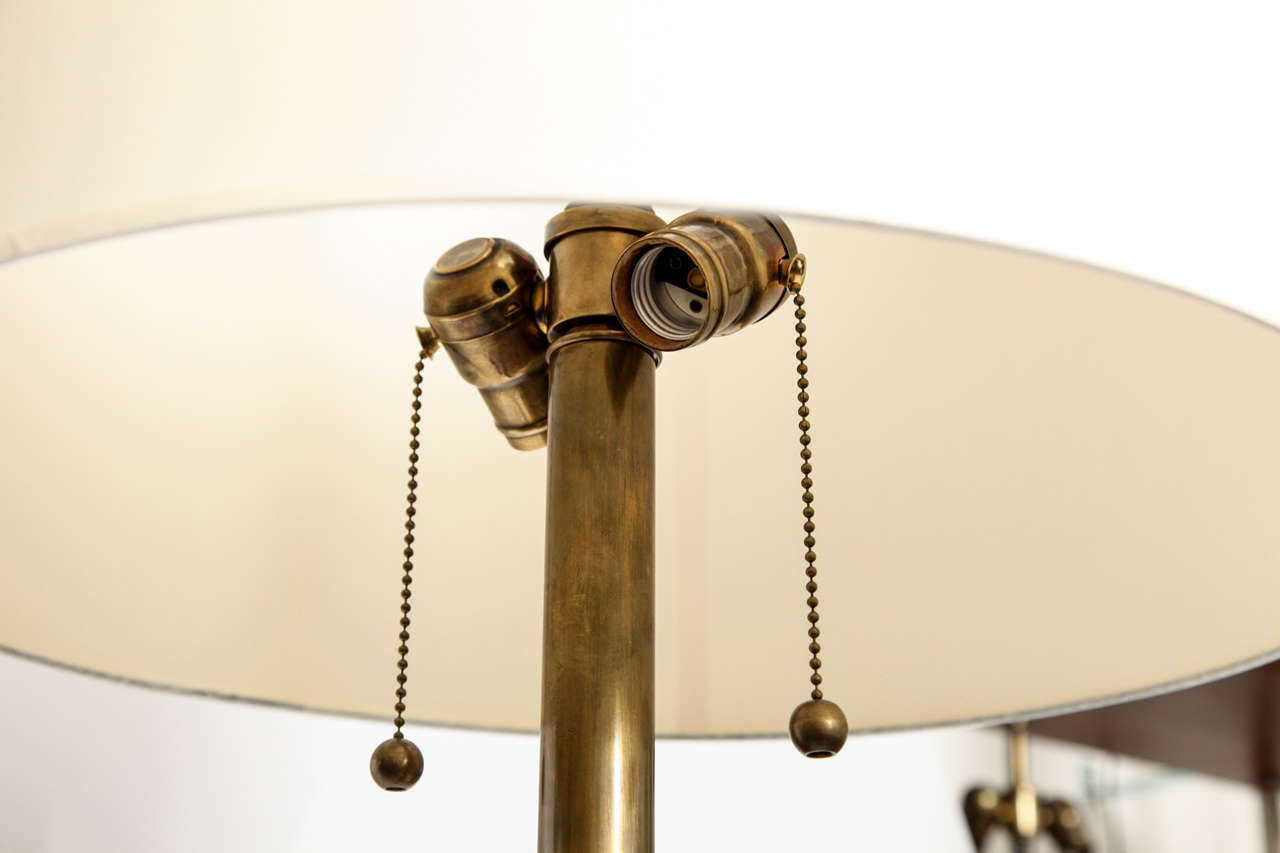 Floor Lamp Art Moderne stylized frog brass 1940's In Good Condition For Sale In New York, NY