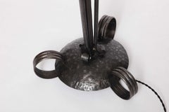 Floor Lamp Art Deco Wrought Iron, England, 1920s