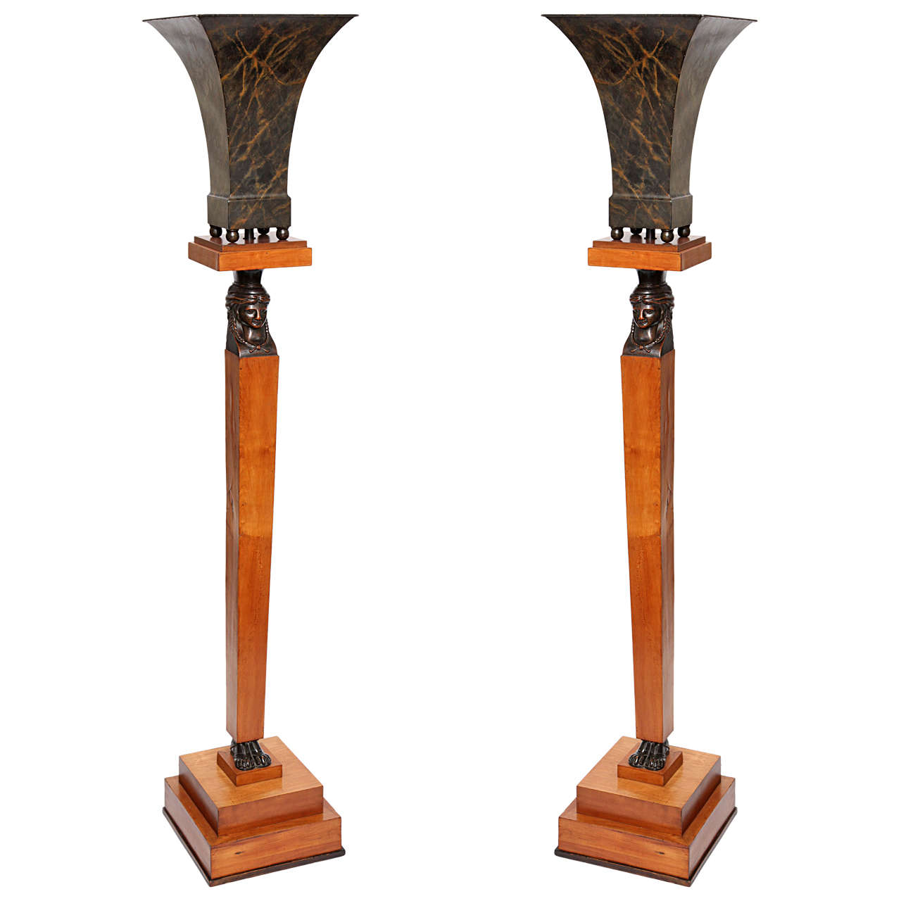 Pair of 1920s Classical Modern Torcheres