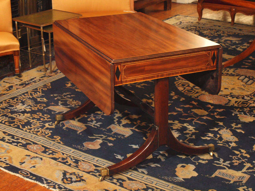 Antique English Regency pembroke table. Mahogany.