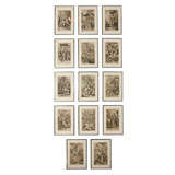 Set of fourteen 18th Century Engravings of Indian Gods and Dieties