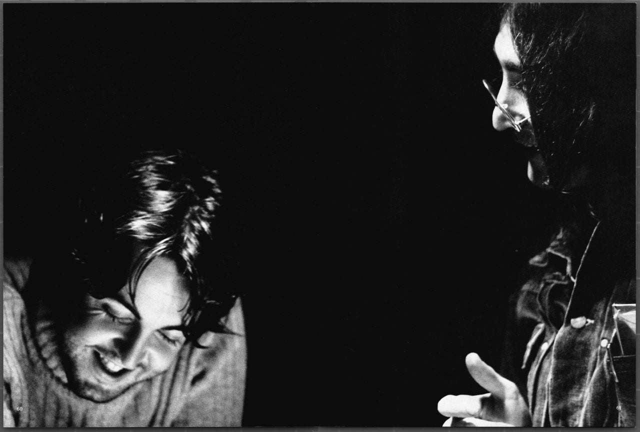 Linda McCartney Black and White Photograph - Paul McCartney and John Lennon, Trident Studios, London
