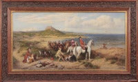 An Elegant Hunting Party Near Conway Castle