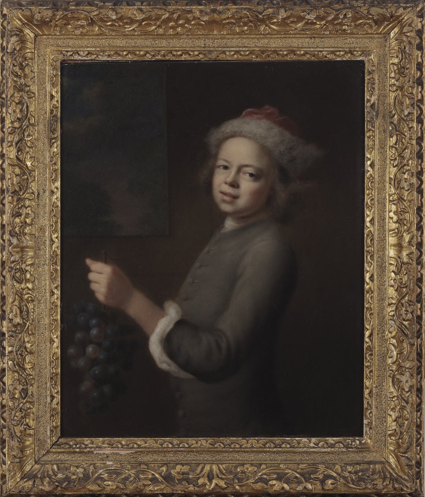 Balthazar Denner Portrait Painting - Portrait of Jacob Denner, the Artist's Son (one of a pair)