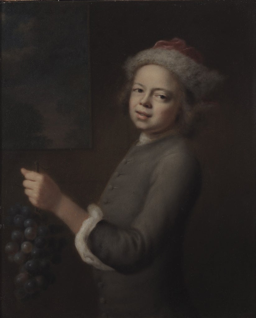 Portrait of Jacob Denner, the Artist's Son (one of a pair) - Painting by Balthazar Denner