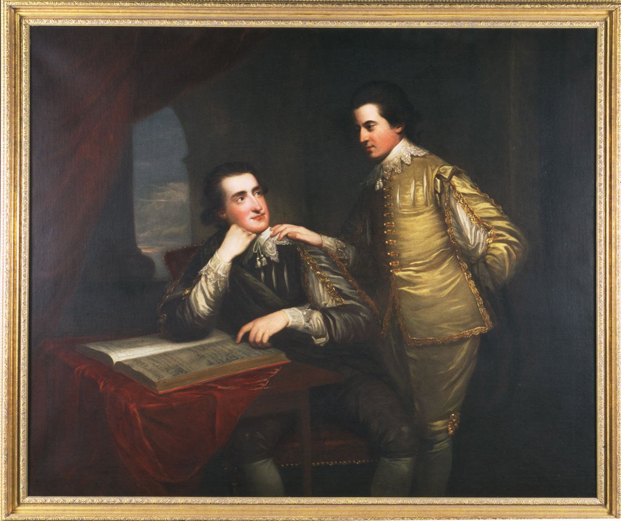 Portrait of George and Edward Finch-Hatton in Van Dyck Dress - Painting by David Martin