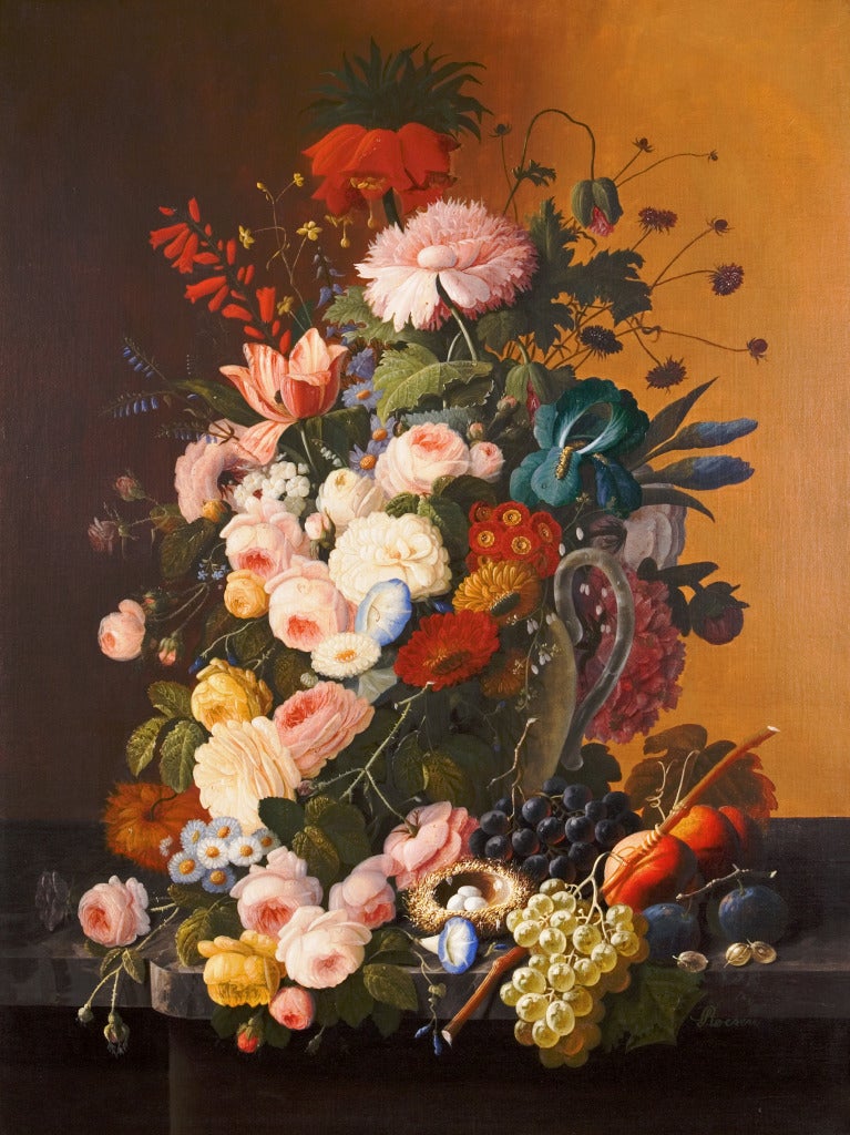 Severin Roesen Still-Life Painting - Still Life With Flowers