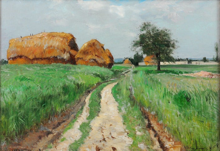 William Henry Howe Landscape Painting - Landscape in Auvers", 1890