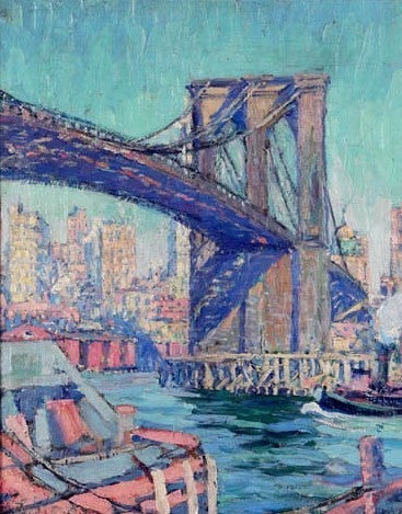 Felicie Howell Landscape Painting - Brooklyn Bridge
