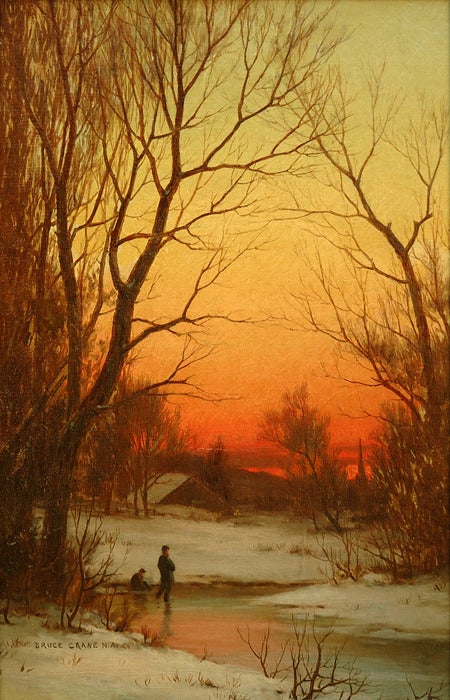Bruce Crane Landscape Painting - Sunset