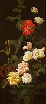 Roses - Painting by George Cochran Lambdin
