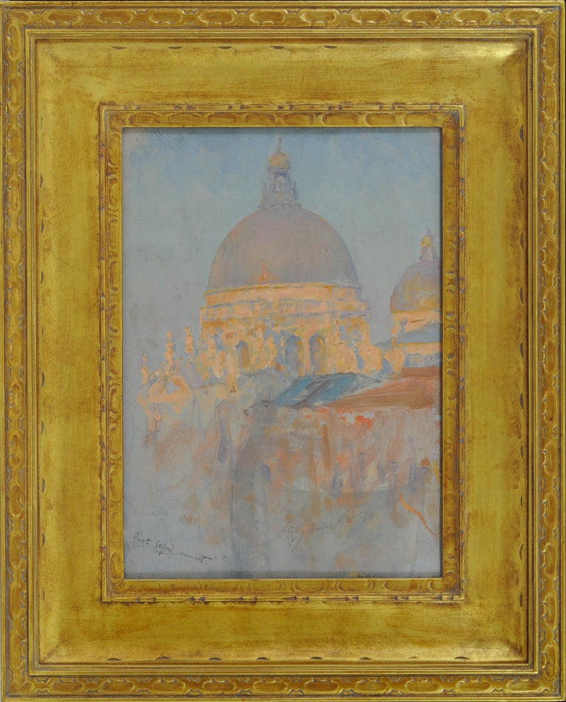 Just Before Sunset, Venice (Santa Maria della Salute) - Painting by Walter Launt Palmer