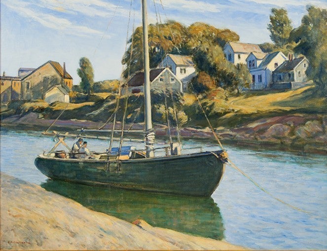 Clarence K. Chatterton Landscape Painting - Inlet at Ogunquit, Maine", ca 1925