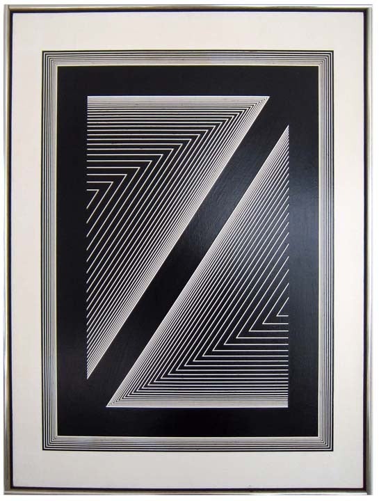 Richard Anuszkiewicz Abstract Painting - Black Diagonal