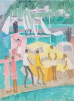Sausalito, Children before Boats