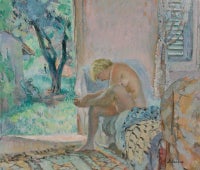 Nude Sitting on Sofa by the Window