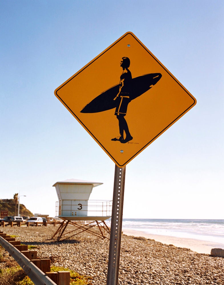 Lynda Churilla Landscape Photograph - "Surfers Only", San Diego, CA, 2009