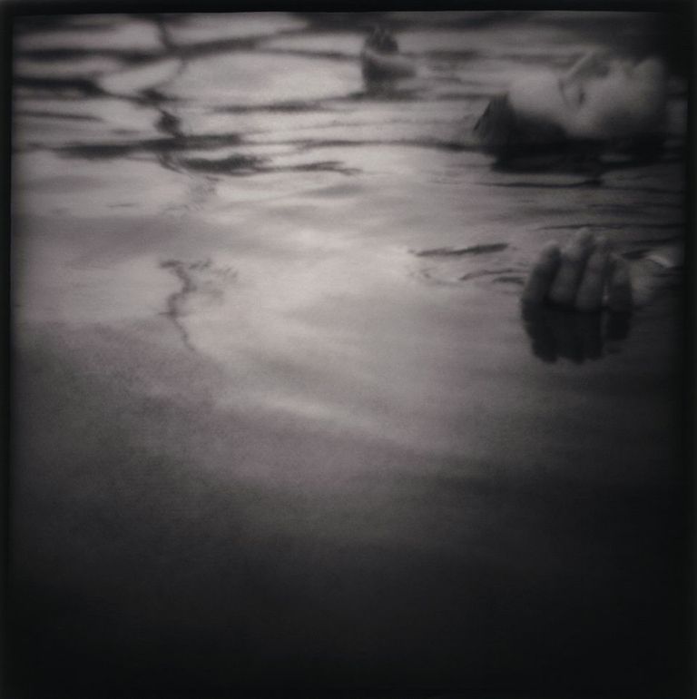 Lance Clayton Black and White Photograph - Float, Lava Hot Springs, Idaho
