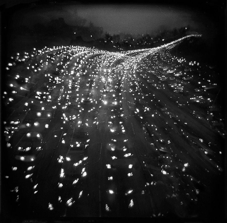 Thomas Michael Alleman Landscape Photograph - "Hollywood Freeway, January 2007", Los Angeles, 2007