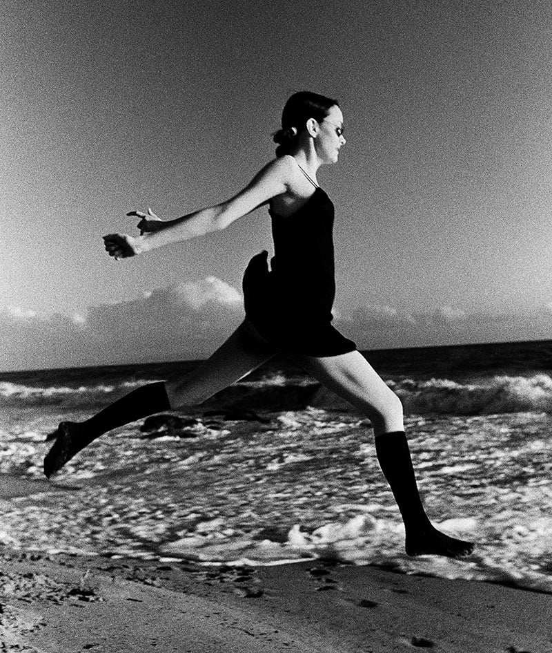 Todd Burris Black and White Photograph - Leaping, Ocean, 1994