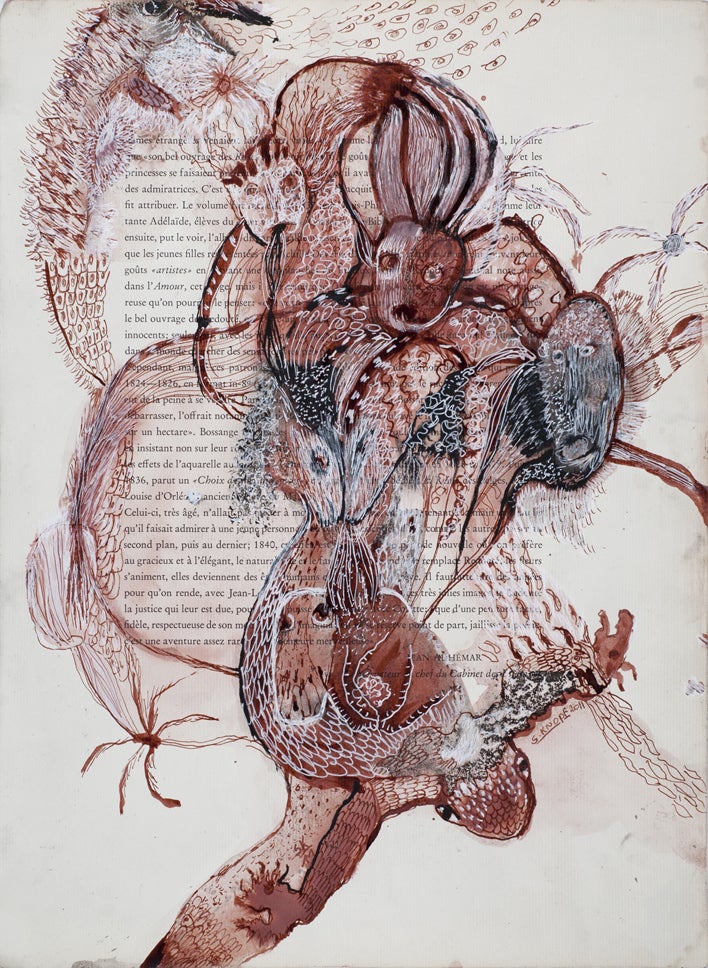 Solange Knopf Abstract Drawing - Sanguine Feeling #4