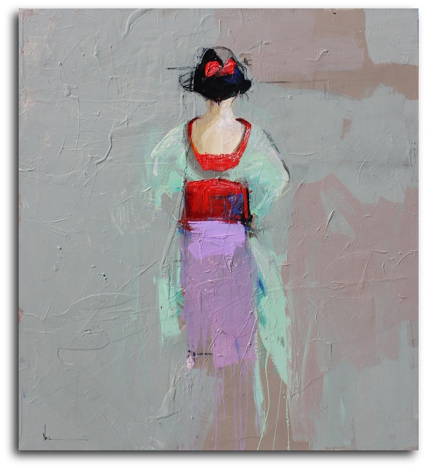 Neil Nagy Figurative Painting - Red Obi