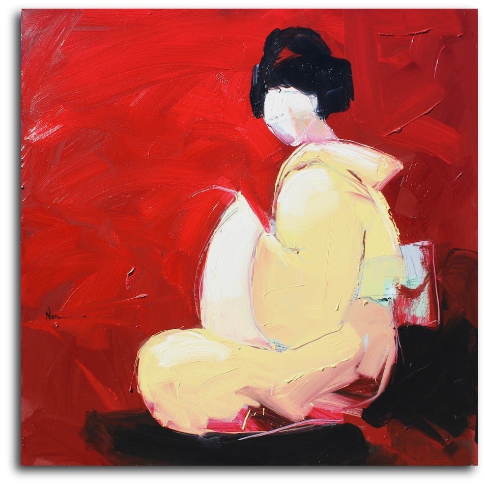 Serve Tea in Red - Painting by Neil Nagy