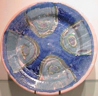 Assiette : Étude en bleu