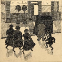 Street Scene with Figures and Carriage