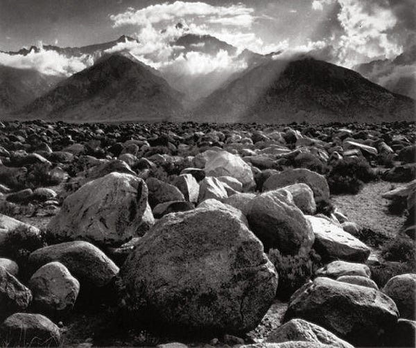 Ansel Adams Black and White Photograph - Mount Williamson, Sierra Nevada from Manzanar, CA