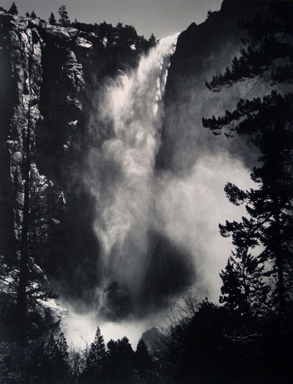 Ansel Adams Black and White Photograph - Bridalveil Fall