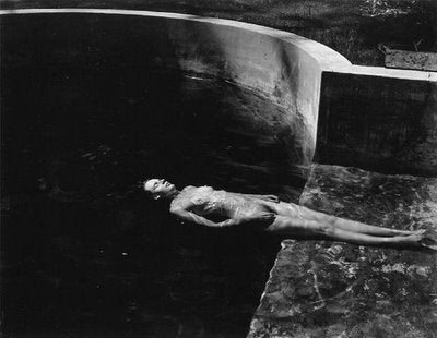 Edward Weston Nude Photograph - N39-C-2, Floating Nude