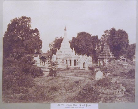 Linnaeus Tripe Landscape Photograph - Tsagain Myo. A Small Pagoda. Burma