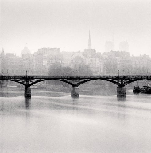 Michael Kenna Black and White Photograph - Pont des Arts, Study 3, Paris, France, 1987