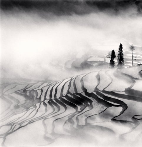 Michael Kenna Black and White Photograph - Yuanyang, Study 1, Yunnan, China, 2013
