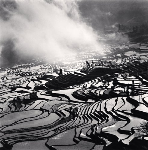 Michael Kenna Black and White Photograph - Yuanyang, Study 4, Yunnan, China, 2013