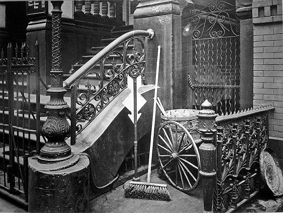 Brett Weston Still-Life Photograph - Stairway with Broom, New York, NY