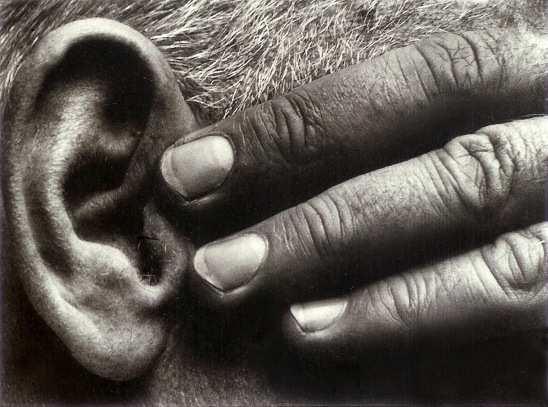 Brett Weston Portrait Photograph - Hand and Ear, Ramiel McGehee